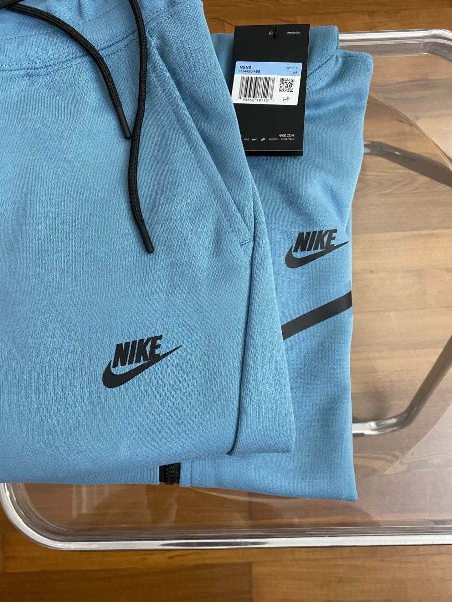 NIKE Tech Fleece Pants - Light - Blue Unisex Streetwear Limited Edition