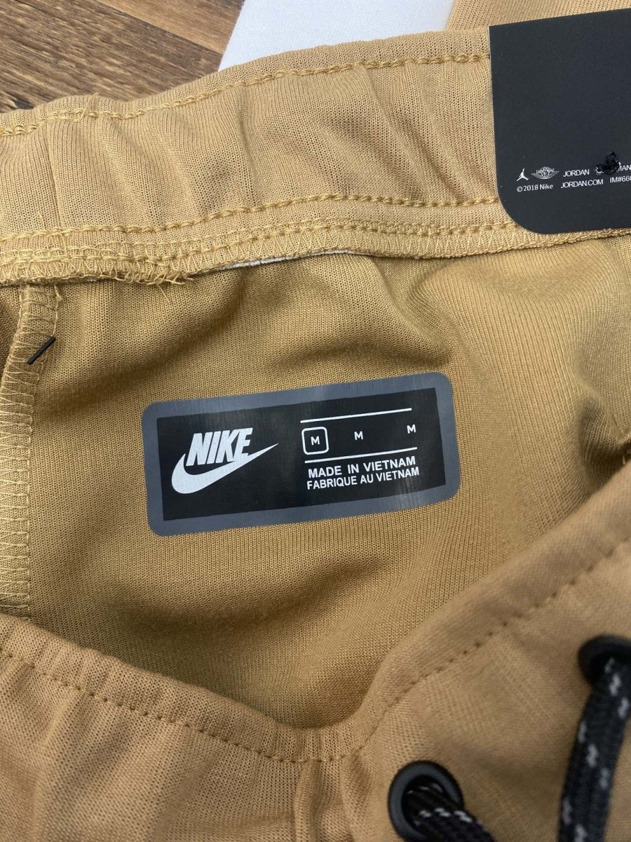 NIKE Tech Fleece Pants - Sandalwood - Light Bone - - Black Unisex Streetwear Limited Edition
