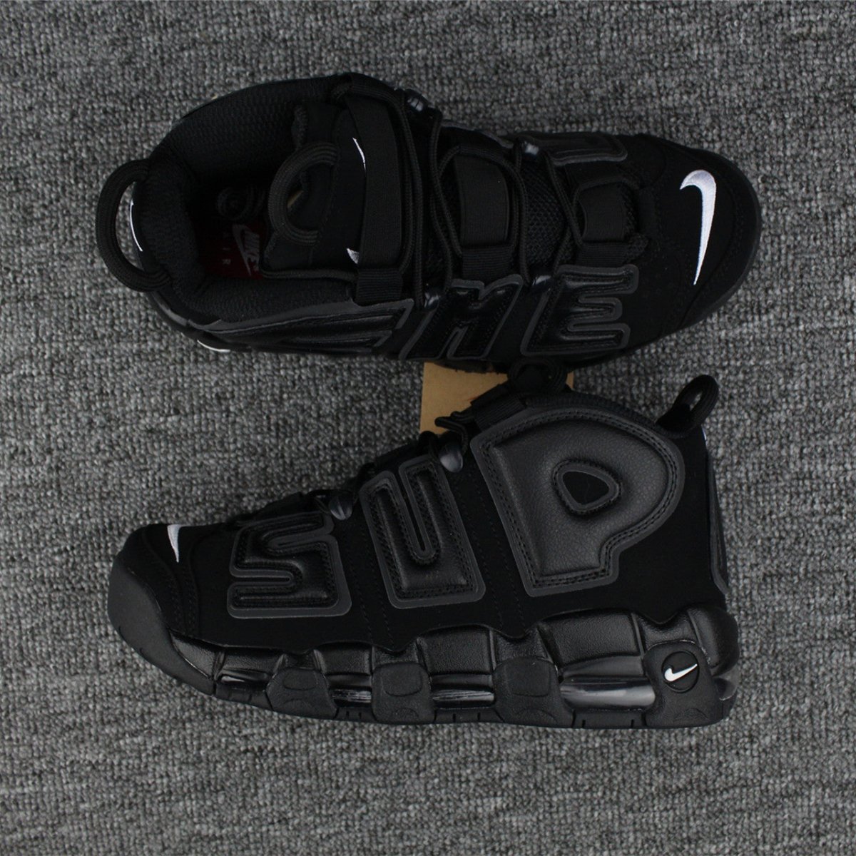 NIKE Uptempo - Supreme Suptempo - Black Unisex Streetwear Limited Edition