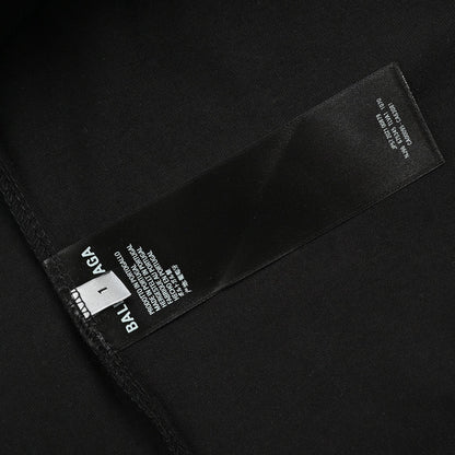 Balenciaga Plain T-shirt - Black Unisex Streetwear Limited Edition - This Balenciaga Plain Black T-Shirt features a sleek and minimalist design, ideal for a modern