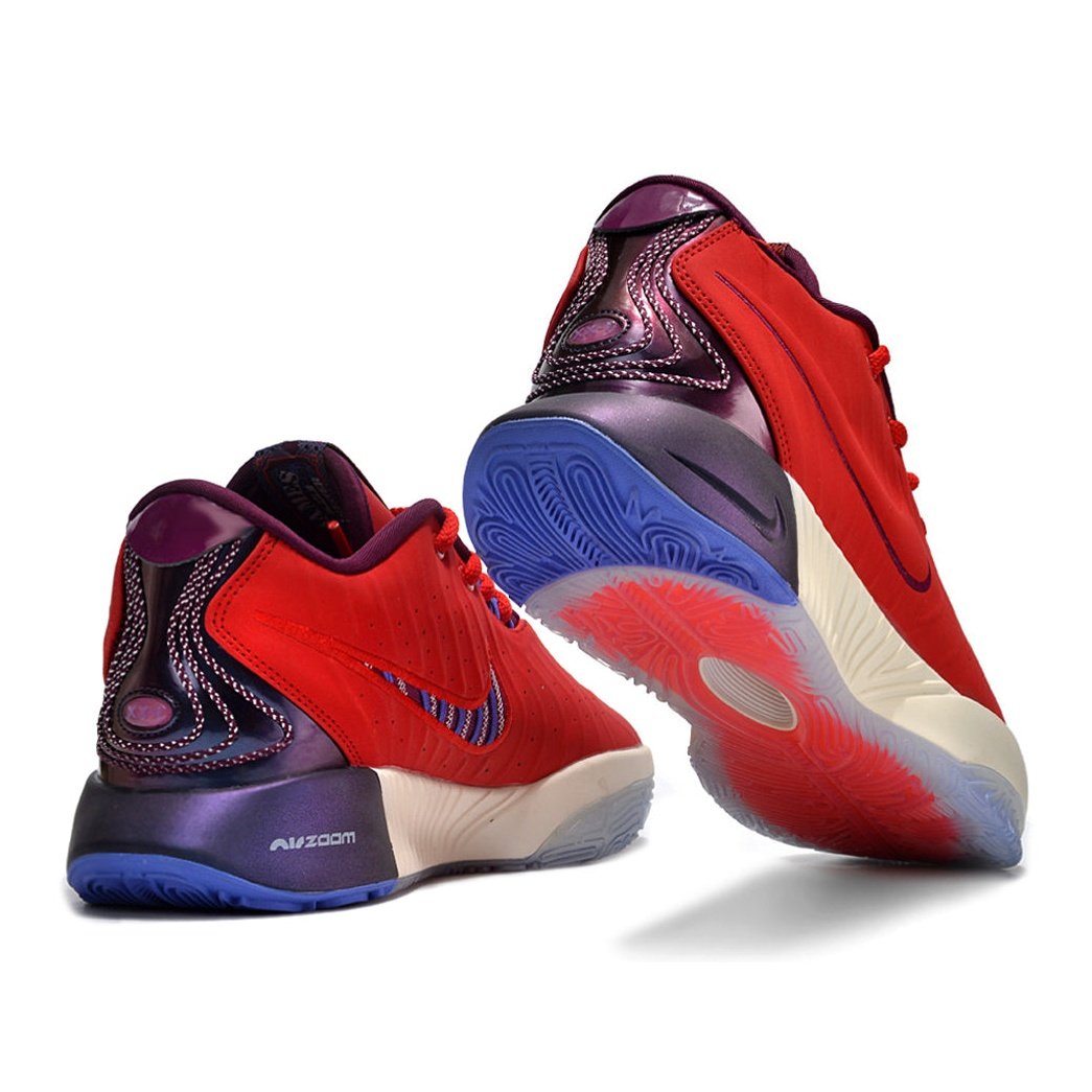 NIKE Lebron 21 - James Theatre Sneakers - Red Unisex Streetwear Limited Edition