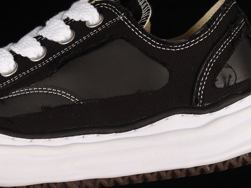 MAISON Mihara Yasuhiro Peterson Og Sole Canvas Low Sneakers - Black Unisex Streetwear Limited Edition