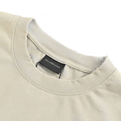 Balenciaga T-shirt - Double B Graphic - Grey Unisex Streetwear Limited Edition - <span>This Balenciaga t-shirt features a distinctive design with a large, faded double B graphic on