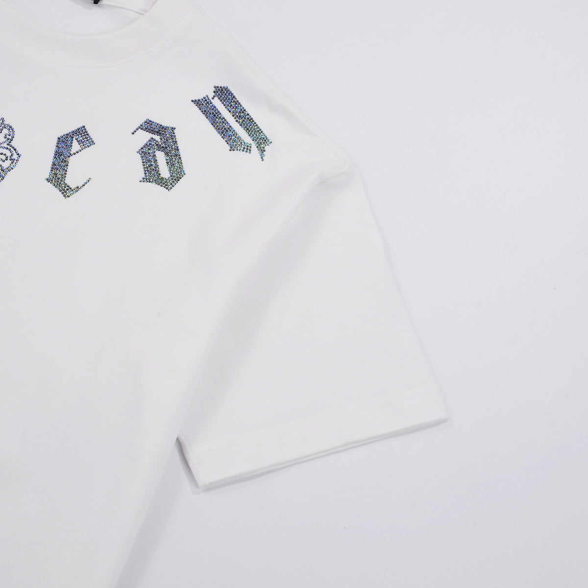 CHROME HEARTS GLITTER GRAPHIC T-SHIRT WHITE - detail - replica sneakers