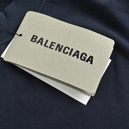 Balenciaga T-Shirt - Navy Back Logo - logo - replica sneakers