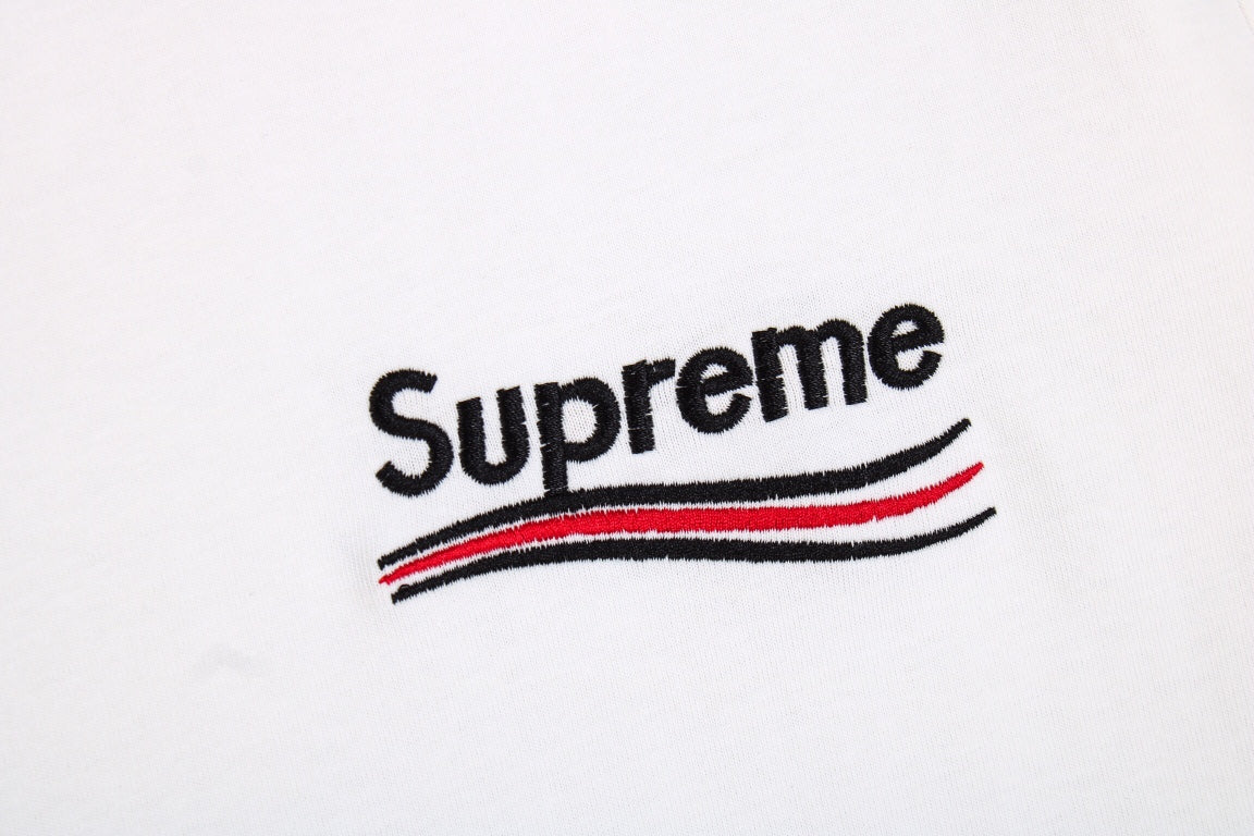 Camiseta Balenciaga x Supreme roja y negra talla S blanca