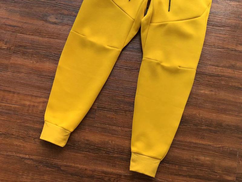 NIKE Tech Fleece Pants - - Yellow Unisex Streetwear Limited Edition