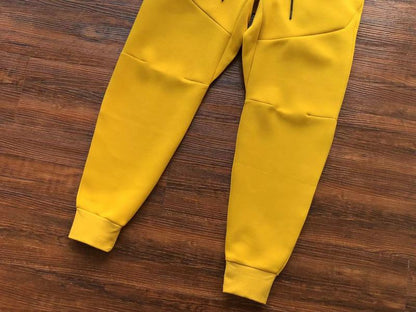 NIKE Tech Fleece Pants - - Yellow Unisex Streetwear Limited Edition