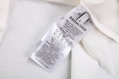 Camiseta blanca GUCCI x BALENCIAGA con logo de flor