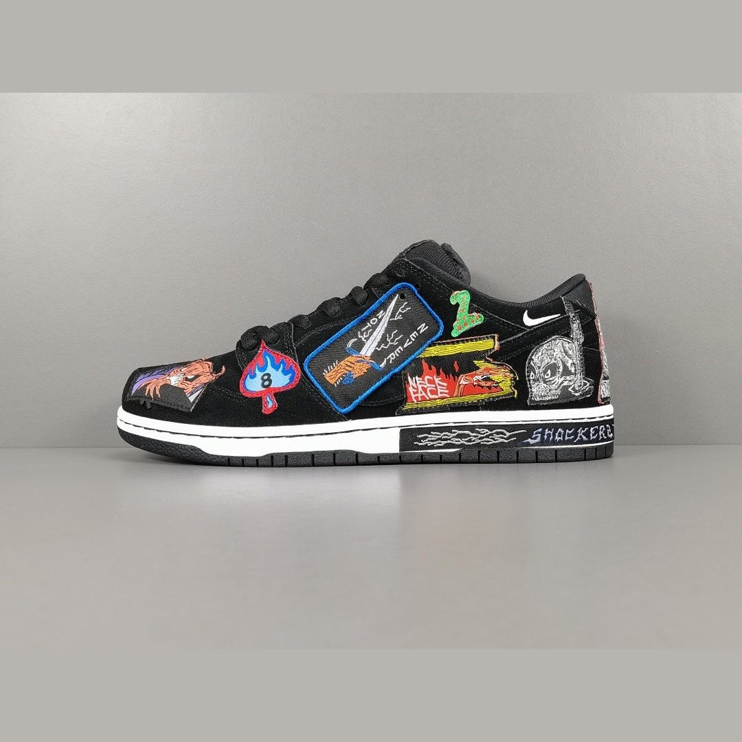 NIKE Sb Dunk Low Pro - Neckface Unisex Streetwear Limited Edition