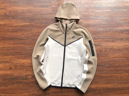 NIKE Tech Fleece Hoodie - Sandalwood - Light Bone - White Unisex Streetwear Limited Edition - The NIKE TECH FLEECE HOODIE SANDALWOOD/LIGHT BONE WHITE - REPLICA combines modern sportswear innovation wi