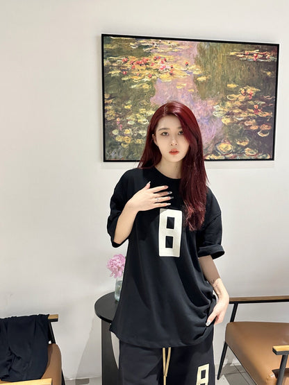 Fear Of God Number 8 T-shirt (black) Unisex Streetwear Limited Edition - <p dir='ltr'><span>This Fear of God t-shirt features a bold number '8' graphic on the