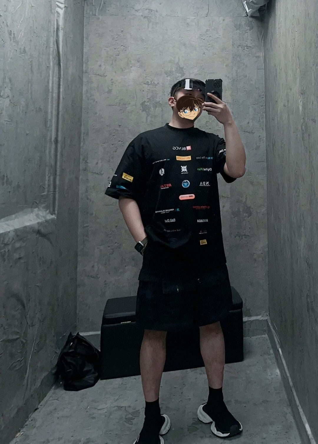 Camiseta con estampado del logo de Balenciaga