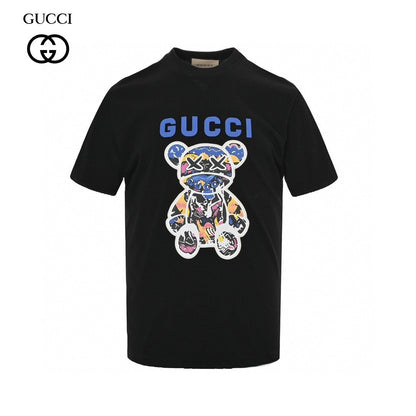 Gucci T-shirt With Bear Graphic - Black Unisex Streetwear Limited Edition - <span>Stylish and playful. Features a colorful bear graphic with the Gucci logo. Made from premium