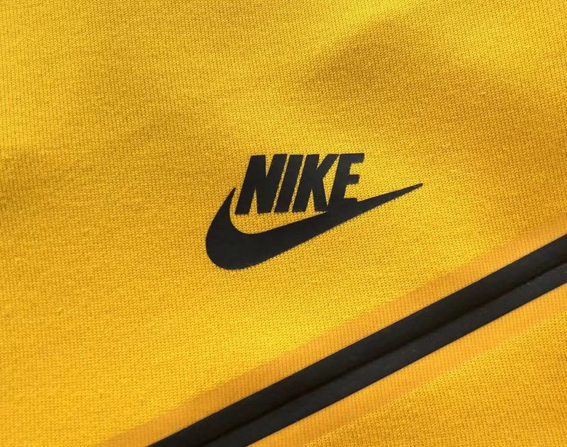 NIKE Tech Fleece Hoodie - - Yellow Unisex Streetwear Limited Edition - The NIKE TECH FLEECE HOODIE YELLOW - REPLICA combines modern sportswear innovation with bold streetwear