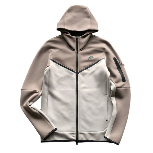 NIKE Tech Fleece Hoodie - Olive - Enigma Stone - Grey Unisex Streetwear Limited Edition - The NIKE TECH FLEECE HOODIE OLIVE GREY/ENIGMA STONE - REPLICA delivers the perfect fusion of