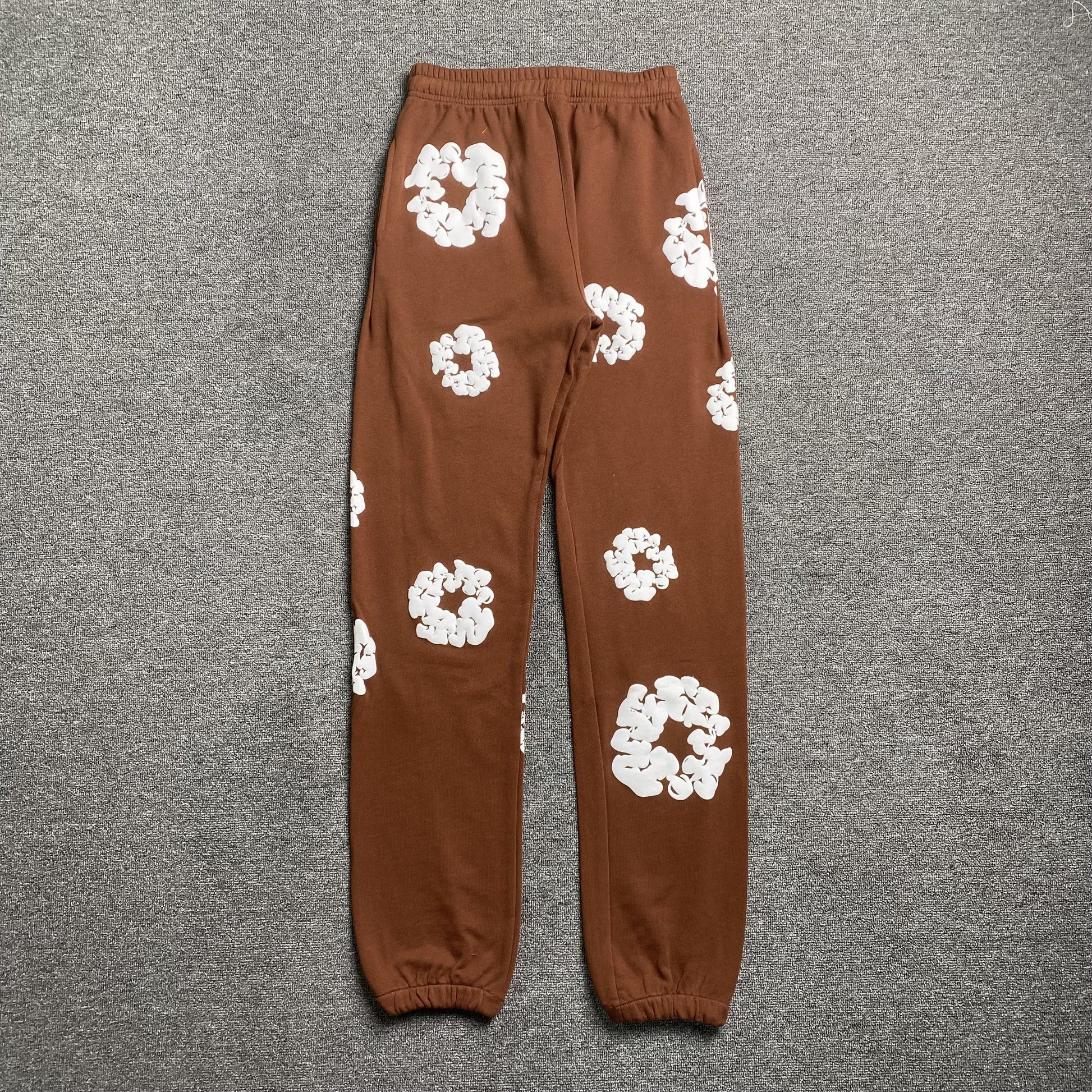 DENIM Tears Cotton Wreath Sweatpants - Brown Unisex Streetwear Limited Edition