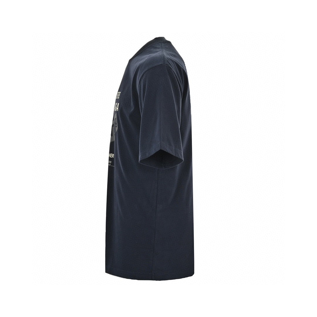 Balenciaga T-shirt - Back Logo - Navy Unisex Streetwear Limited Edition - <span>This Balenciaga t-shirt features a minimalist design with a focus on the back. The navy