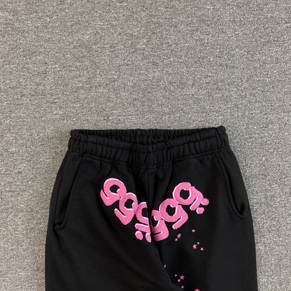SP5DER Angel Number Sweatpants - Black Unisex Streetwear Limited Edition - The SP5DER ANGEL NUMBER SWEATPANTS BLACK - REPLICA blend bold streetwear aesthetics with a mystical