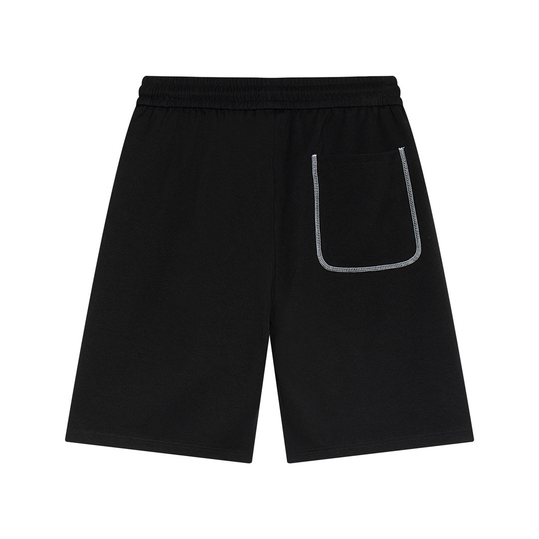 CHROME Hearts White Embroidery Shorts - Black Unisex Streetwear Limited Edition