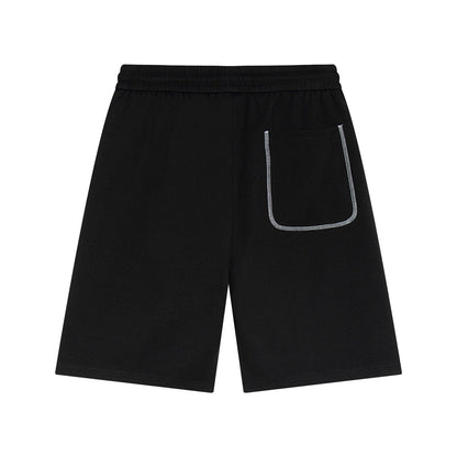 CHROME Hearts White Embroidery Shorts - Black Unisex Streetwear Limited Edition