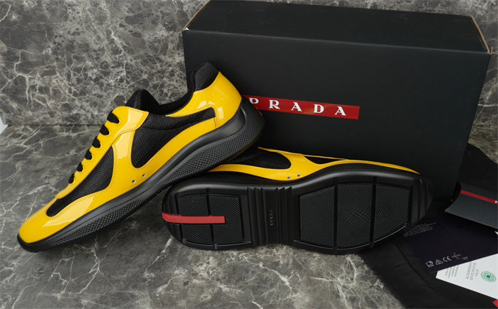 PRADA America's Cup Yellow - Sneakers - Black Unisex Streetwear Limited Edition