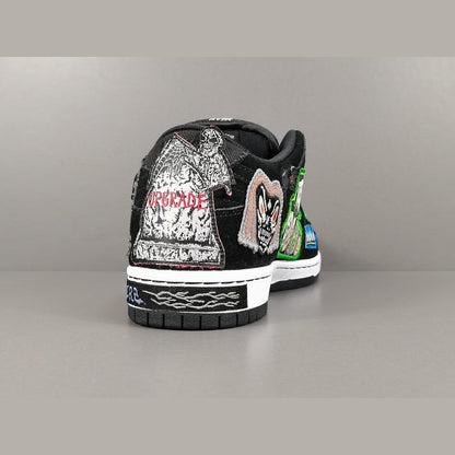 NIKE Sb Dunk Low Pro - Neckface Unisex Streetwear Limited Edition