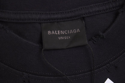 T-SHIRT BALENCIAGA LOGO NOIR JAUNE