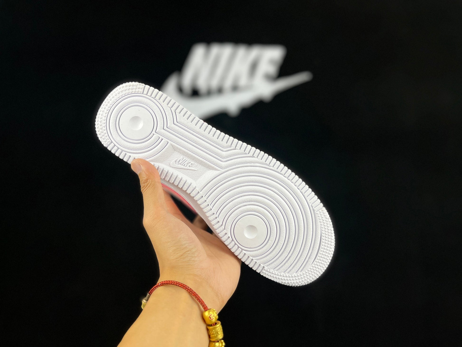 NIKE Air Force 1 'mini Swoosh - Pink' - White Unisex Streetwear Limited Edition - **Nike Air Force 1 'Mini Swoosh White/Pink'** The Nike Air Force 1 'Mini Swoosh White/Pink'
