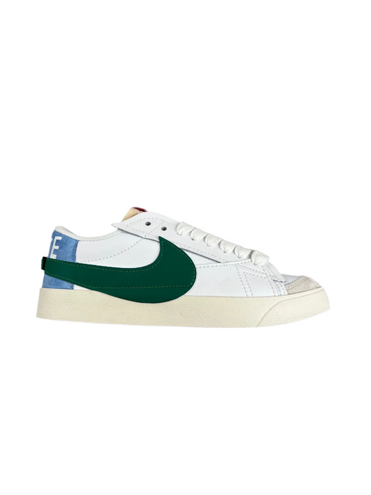 Nike Blazer Low'1977 - White Unisex Streetwear Limited Edition - The Nike Blazer Low '1977' in military green and blue offers a unique, eye-catching color