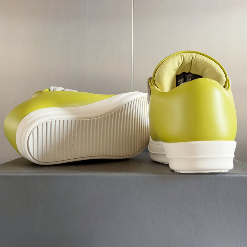 Rick Owens Low-top Sneakers - Yellow Unisex Streetwear Limited Edition - **Rick Owens Yellow Low-Top Sneakers: Bold Vibrancy and Superior Craftsmanship** Introducing the Rick Owens Yellow