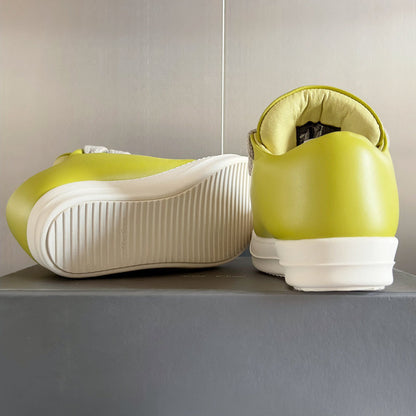 Rick Owens Low-top Sneakers - Yellow Unisex Streetwear Limited Edition - **Rick Owens Yellow Low-Top Sneakers: Bold Vibrancy and Superior Craftsmanship** Introducing the Rick Owens Yellow