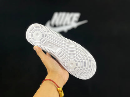 NIKE Air Force 1 'mini Swoosh - Grey' - White Unisex Streetwear Limited Edition - **Nike Air Force 1 'Mini Swoosh White/Grey'** The Nike Air Force 1 'Mini Swoosh White/Grey'