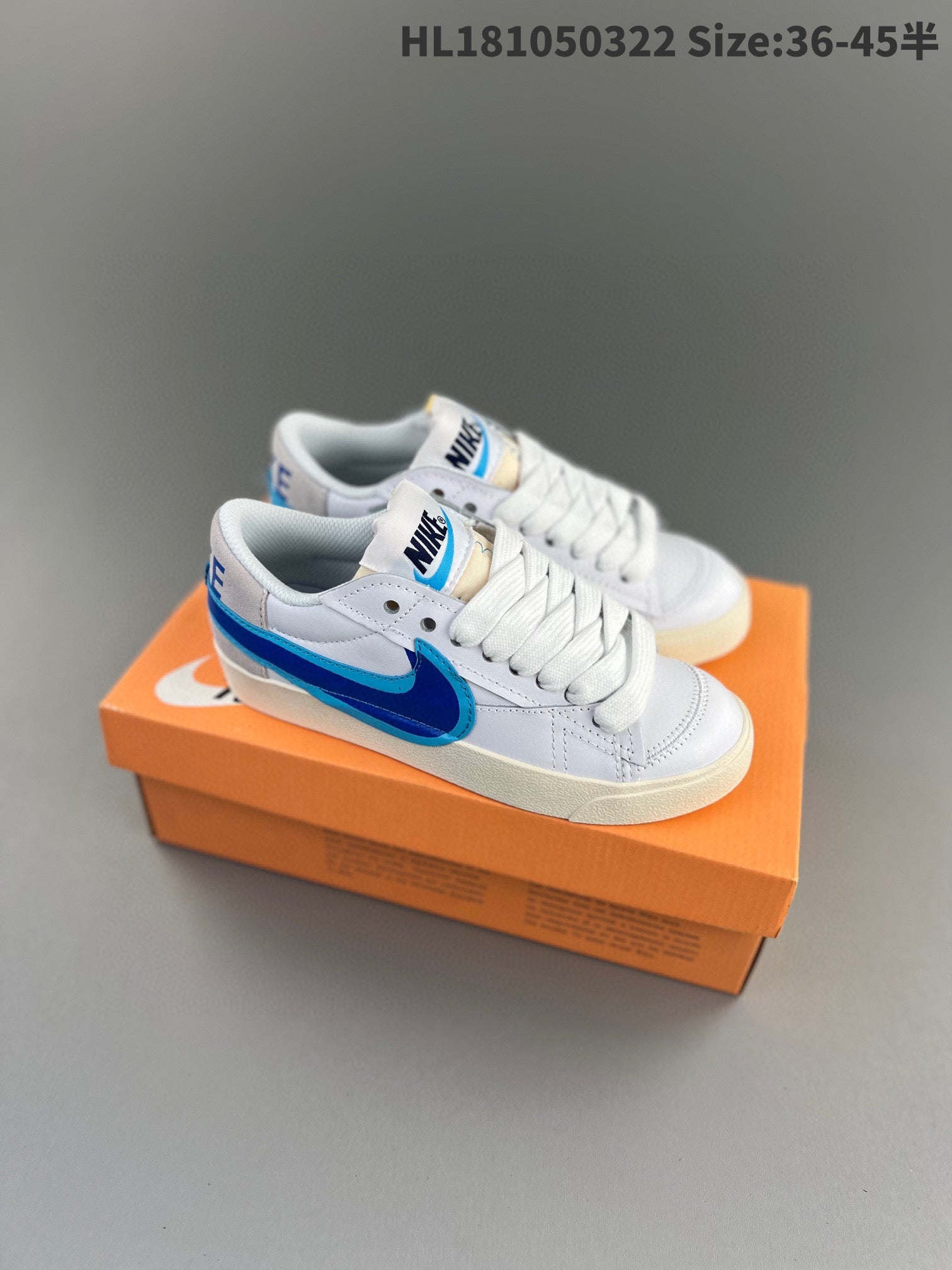 Nike Blazer Low'1977 Shorts - White Unisex Streetwear Limited Edition - The Nike Blazer Low '77 in the blue and white colorway is a stylish and
