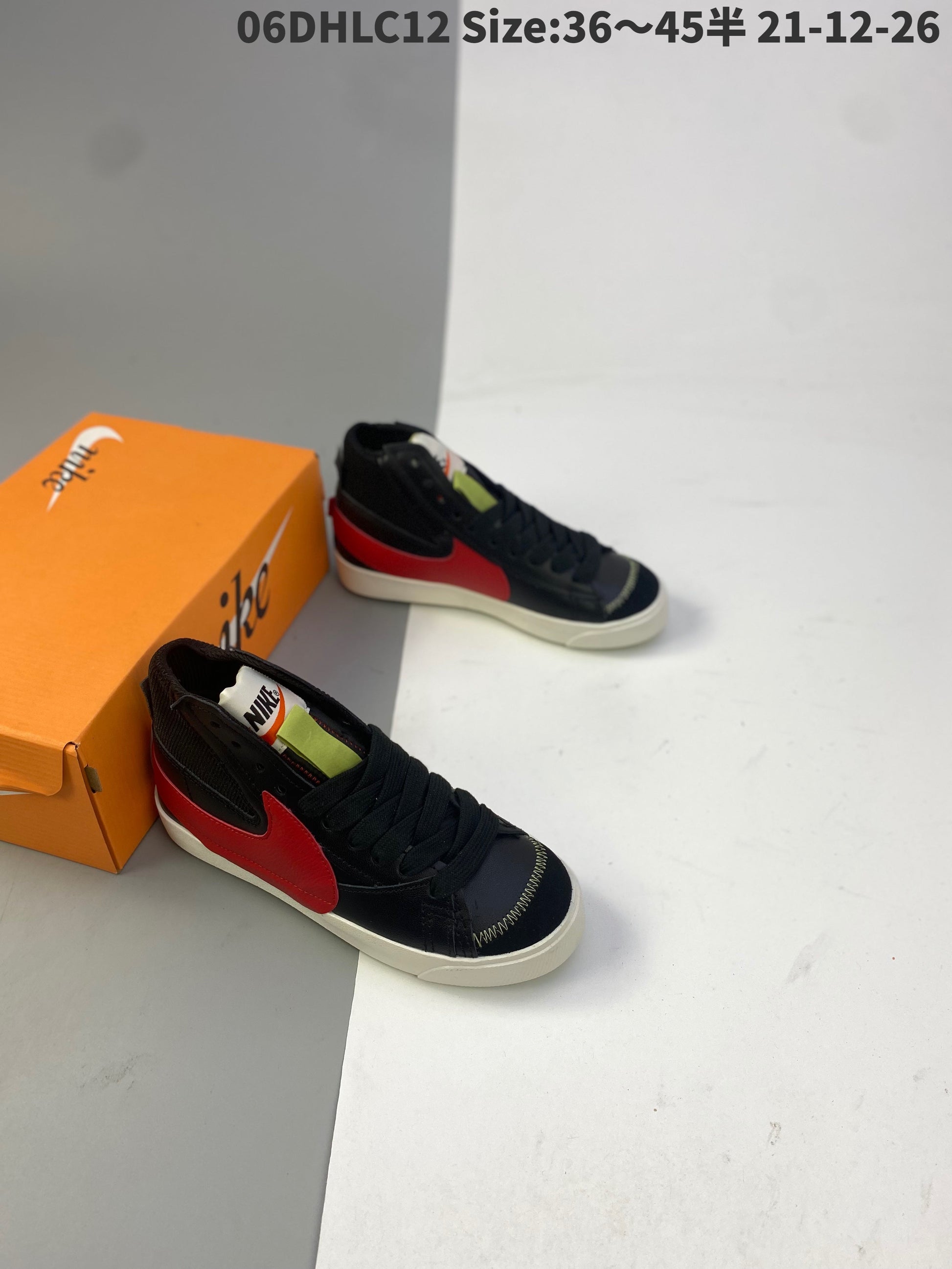 Nike Blazer Mid'1977 Jumbo - Black Unisex Streetwear Limited Edition - The Nike Blazer Mid '1977 Jumbo in Black, Red, and Blue reimagines the classic Blazer
