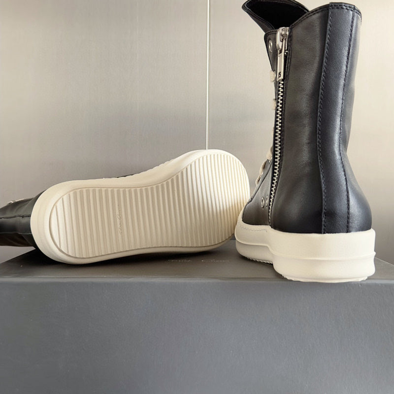 Rick Owens High-top Sneakers - Black Unisex Streetwear Limited Edition - **Rick Owens Black High-Top Sneakers: Bold Style and Premium Craftsmanship** Introducing the Rick Owens Black