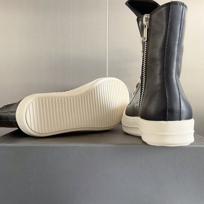Rick Owens High-top Sneakers - Black Unisex Streetwear Limited Edition - **Rick Owens Black High-Top Sneakers: Bold Style and Premium Craftsmanship** Introducing the Rick Owens Black
