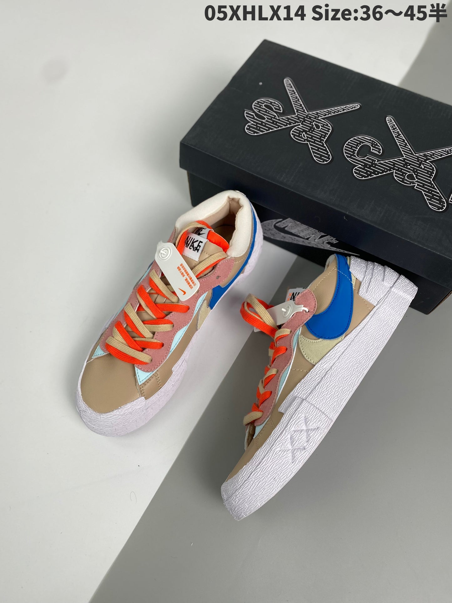 KAWS - Sacai - Nike Blazer Reed - Red Unisex Streetwear Limited Edition - The KAWS x Sacai x Nike Blazer 'Reed' brings together three creative powerhouses to deliver