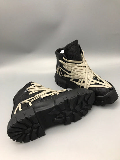 Rick Owens High-top Sneakers With Beige Straps - Black Unisex Streetwear Limited Edition - **Rick Owens Black High-Top Sneakers with Beige Straps: Avant-Garde Design and Superior Craftsmanship** Intro