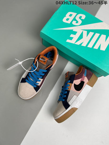 Nike Blazer Sb Zoom Prm'cashmere Mosaic' - Red Unisex Streetwear Limited Edition - The Nike Blazer SB Zoom PRM 'Cashmere Mosaic' in pink and beige offers a sophisticated