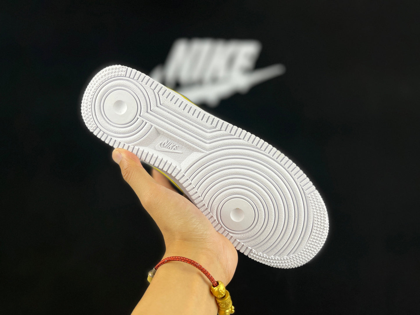 NIKE Air Force 1 'double Swoosh White - - Gold' - Black Unisex Streetwear Limited Edition - **Nike Air Force 1 'Double Swoosh White/Black/Gold'** The Nike Air Force 1 'Double Swoosh White/Black/Gold'
