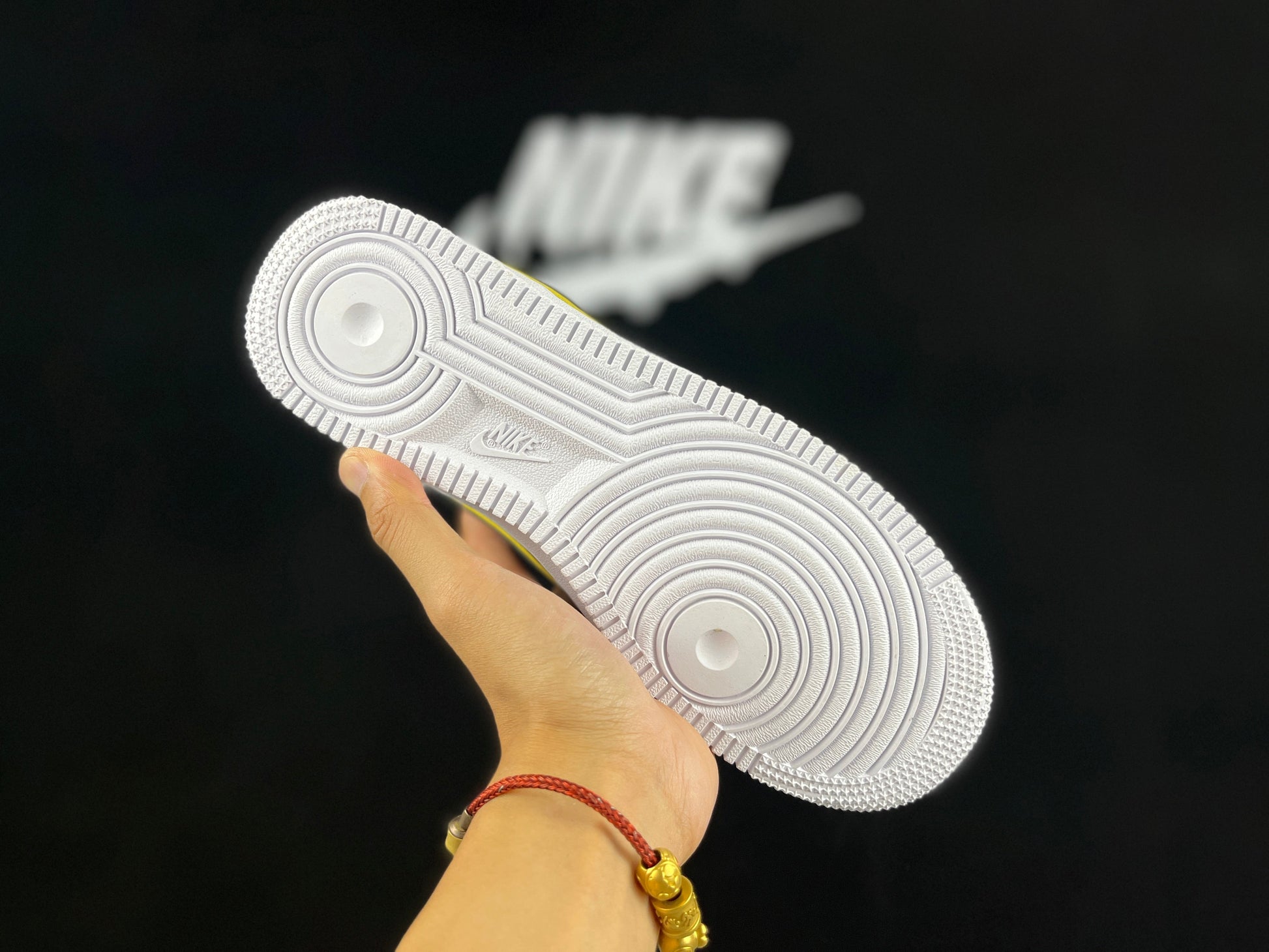 NIKE Air Force 1 'double Swoosh White - - Gold' - Black Unisex Streetwear Limited Edition - **Nike Air Force 1 'Double Swoosh White/Black/Gold'** The Nike Air Force 1 'Double Swoosh White/Black/Gold'