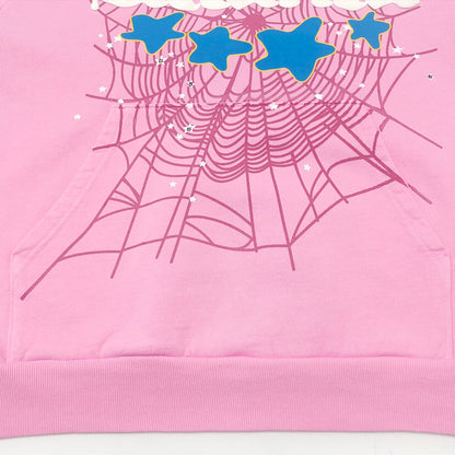 SP5DER Atlanta Hoodie - Pink Unisex Streetwear Limited Edition - The SP5DER ATLANTA HOODIE PINK - REPLICA brings bold streetwear vibes to life with its