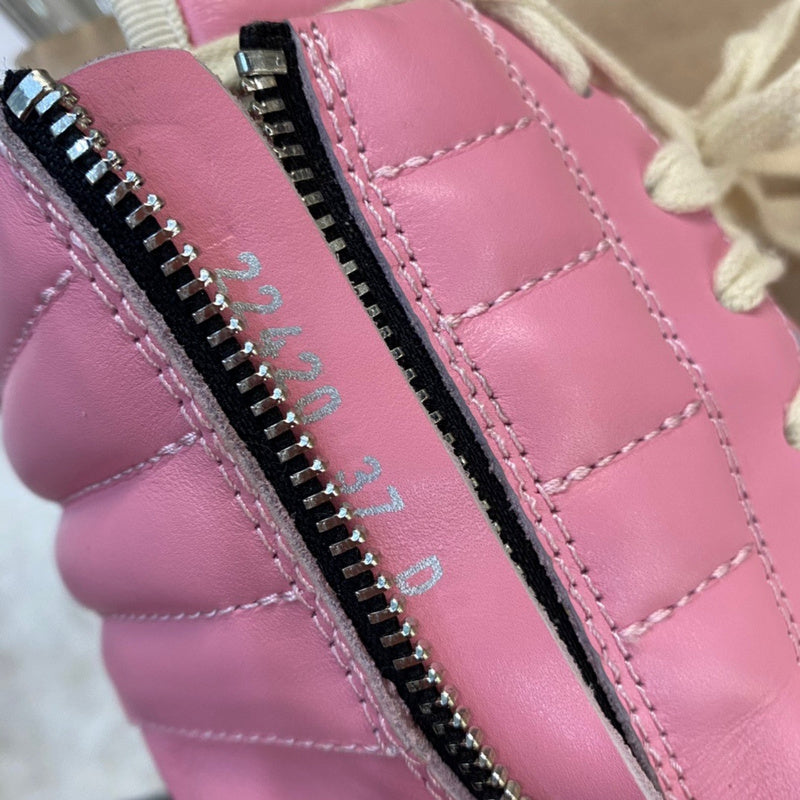 Rick Owens High-top Sneakers - And Cream - Pink Unisex Streetwear Limited Edition - ### Rick Owens High-Top Sneakers - Pink and Cream Introducing the Rick Owens High-Top Sneakers