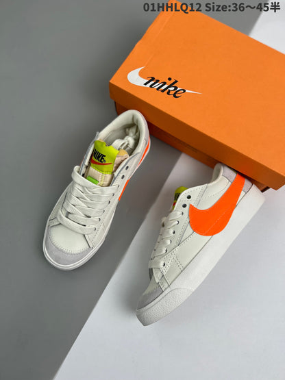 Nike Blazer Low'1977 Jumbo - White Unisex Streetwear Limited Edition - The Nike Blazer Low '1977 Jumbo Citrus brings a vibrant twist to a retro classic
