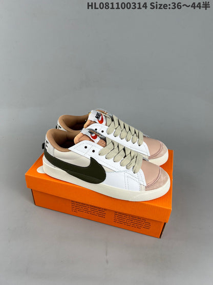 Nike Blazer Low'1977 - Black Unisex Streetwear Limited Edition - The Nike Blazer Low '1977' in black and brown combines sleek design with earthy tones