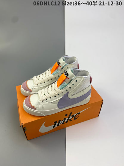 Nike Blazer Mid'1977 Jumbo sali And Pure Violet' - White Unisex Streetwear Limited Edition - The Nike Blazer Mid '1977 Jumbo 'Sail and Pure Violet' elevates the iconic high-top silhouette