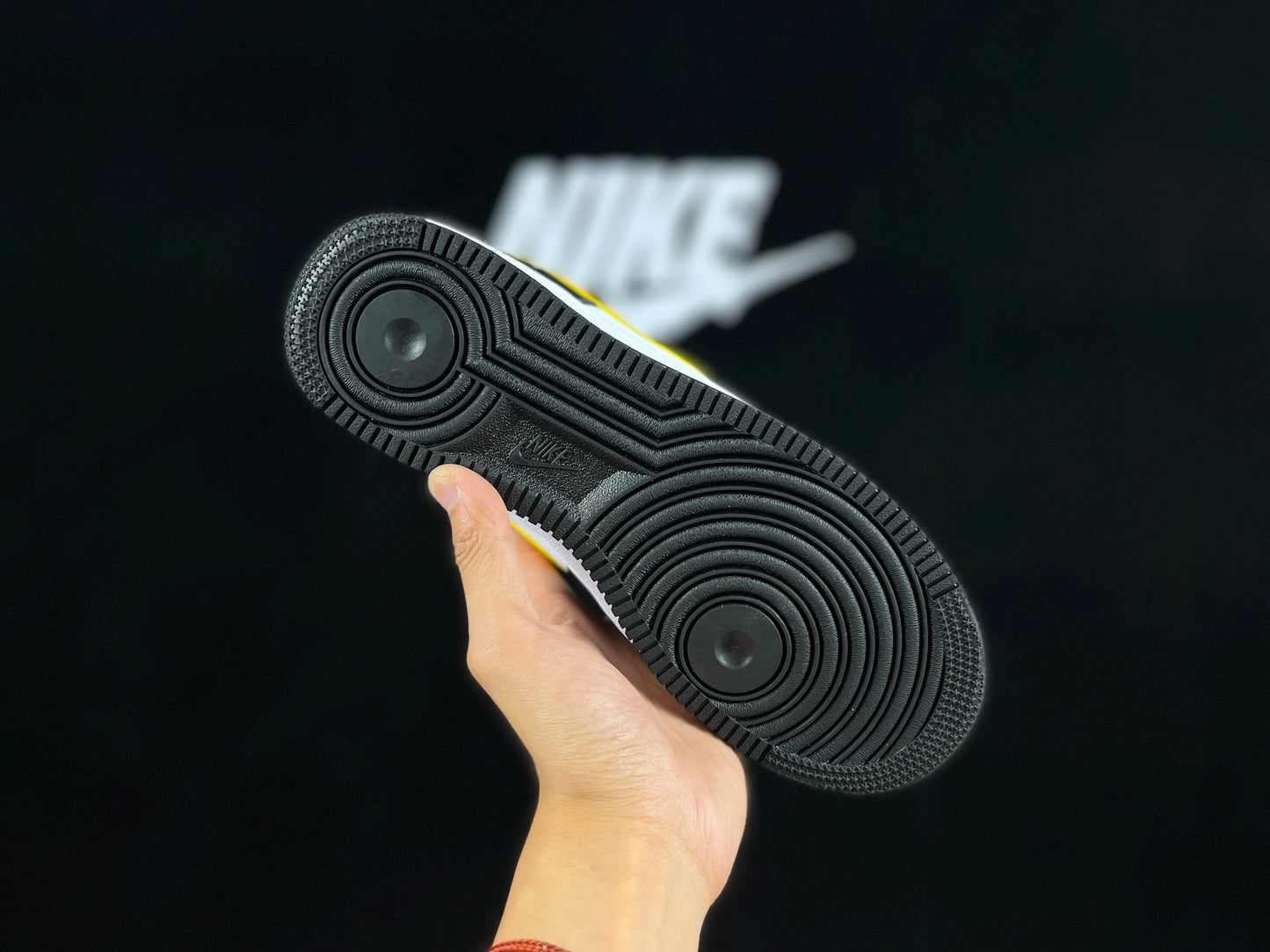 NIKE Air Force 1 Low 'black - White - Yellow Swoosh' Unisex Streetwear Limited Edition - **Nike Air Force 1 Low 'Black/White/Yellow Swoosh'** The Nike Air Force 1 Low 'Black/White/Yellow Swoosh'