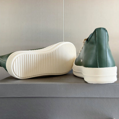 Rick Owens Dark Low-top Sneakers - Green Unisex Streetwear Limited Edition - **Rick Owens dark green Low-Top Sneakers: Avant-Garde Elegance and Comfort** Step into the future of