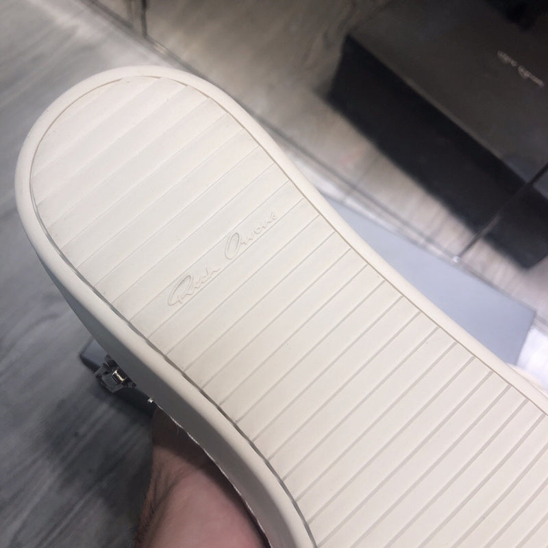 High-Top Metallic Leather Sneakers - White Unisex Streetwear Limited Edition - **High-Top Metallic Leather Sneakers** Step into the future of fashion with these high-top metallic leather